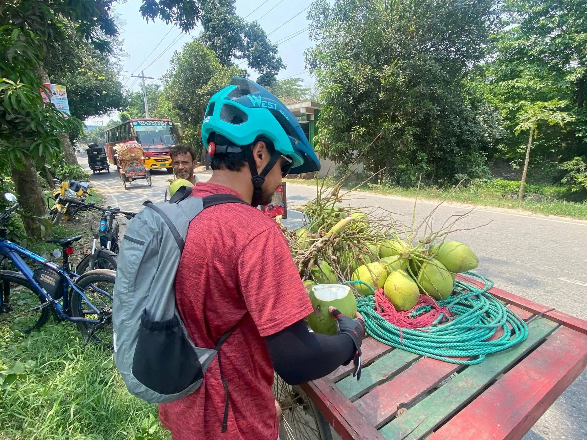 Scenic view along the cycling route