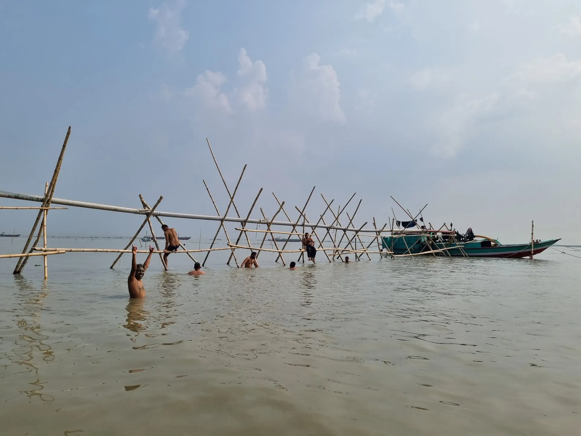 Taking a break during the journey