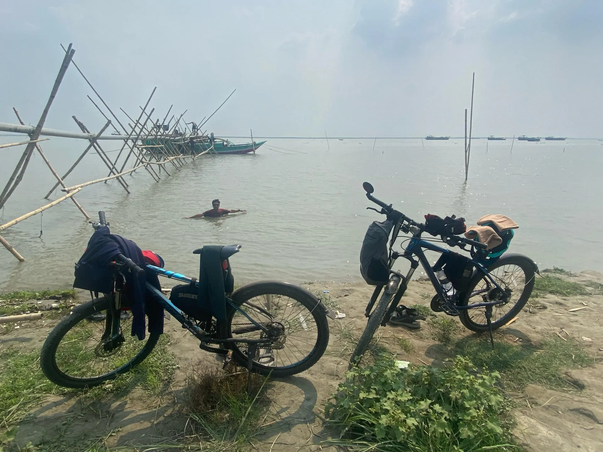 Riverside landscape at the ghat