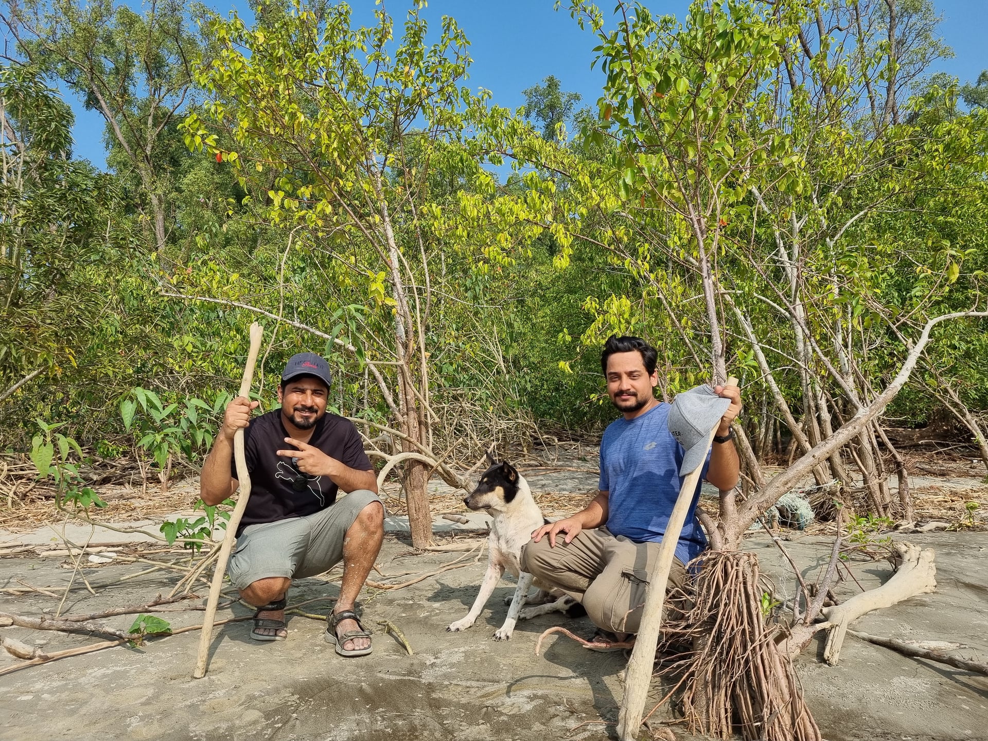 Dhal Char with the dog