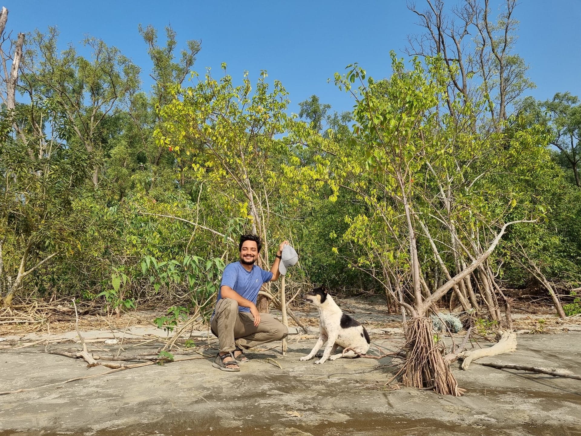 Dhal Char with the dog