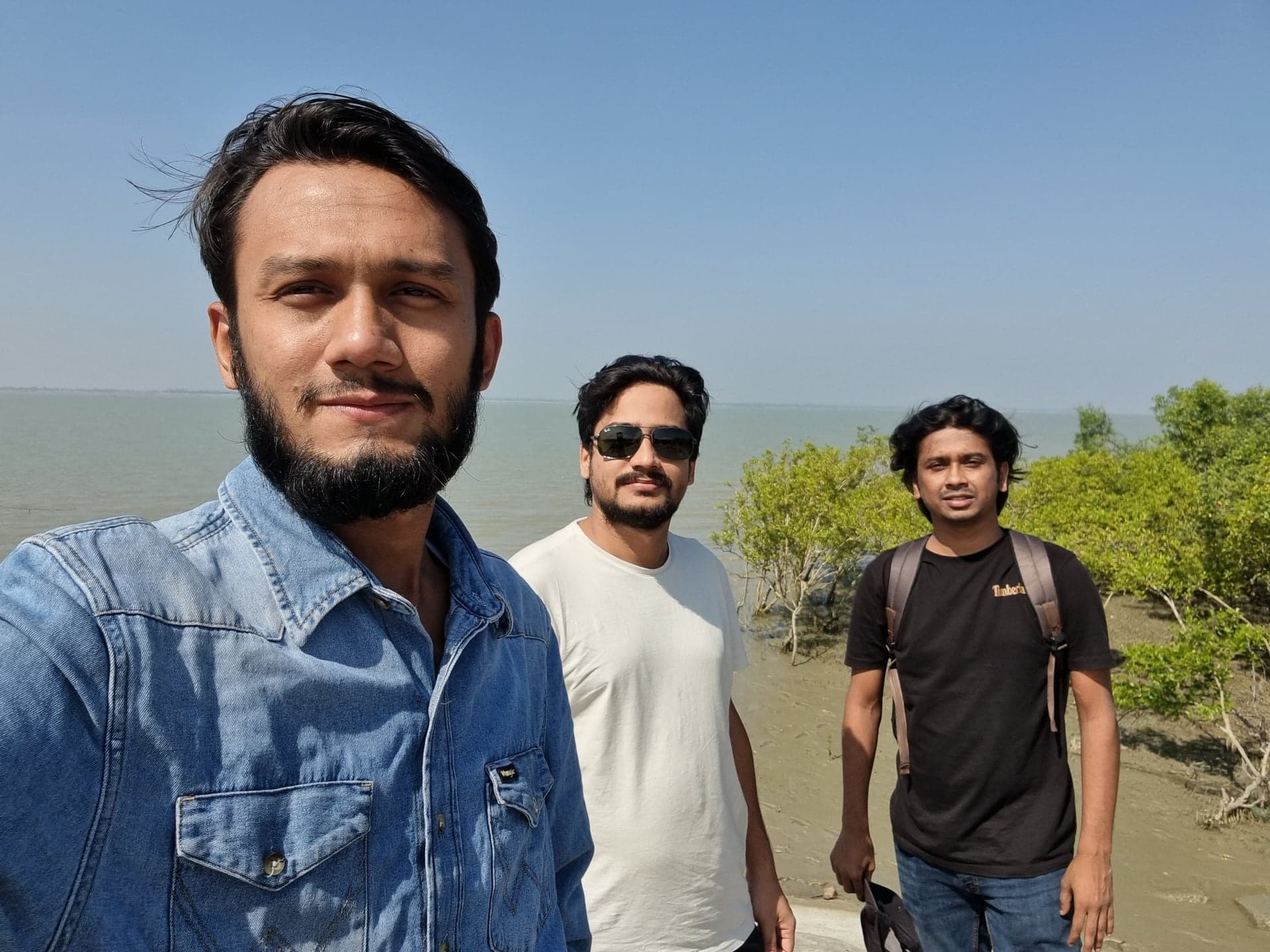 Rahabul Islam, Alamin and I at Magnama Ghat
